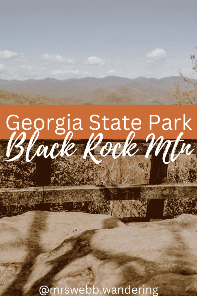 Black Rock Mountain State Park Pinterest Pin.