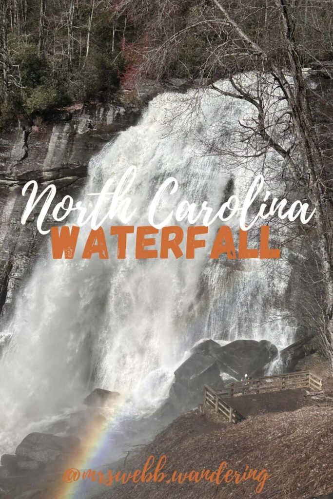 North Carolina Waterfall Pinterest Pin.
